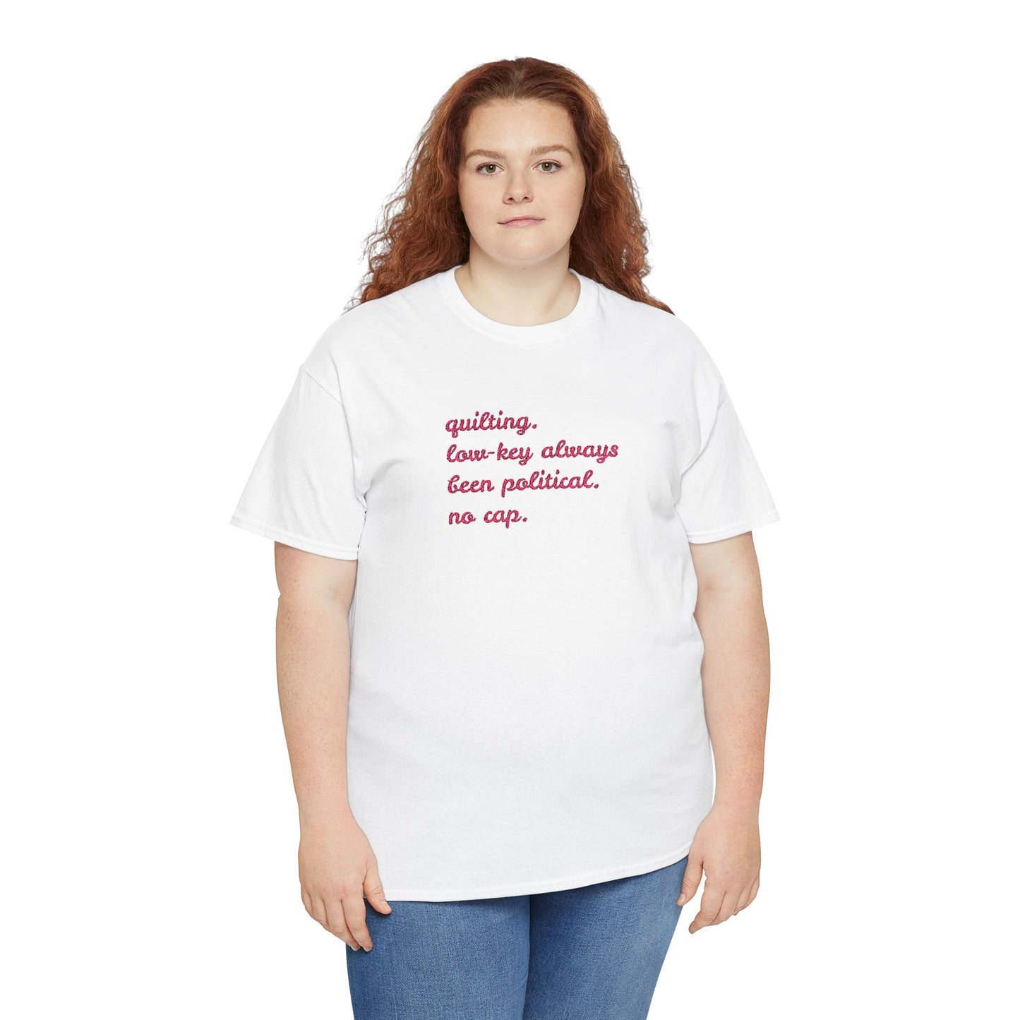 Low-key Political Embroidered Unisex T-Shirt
