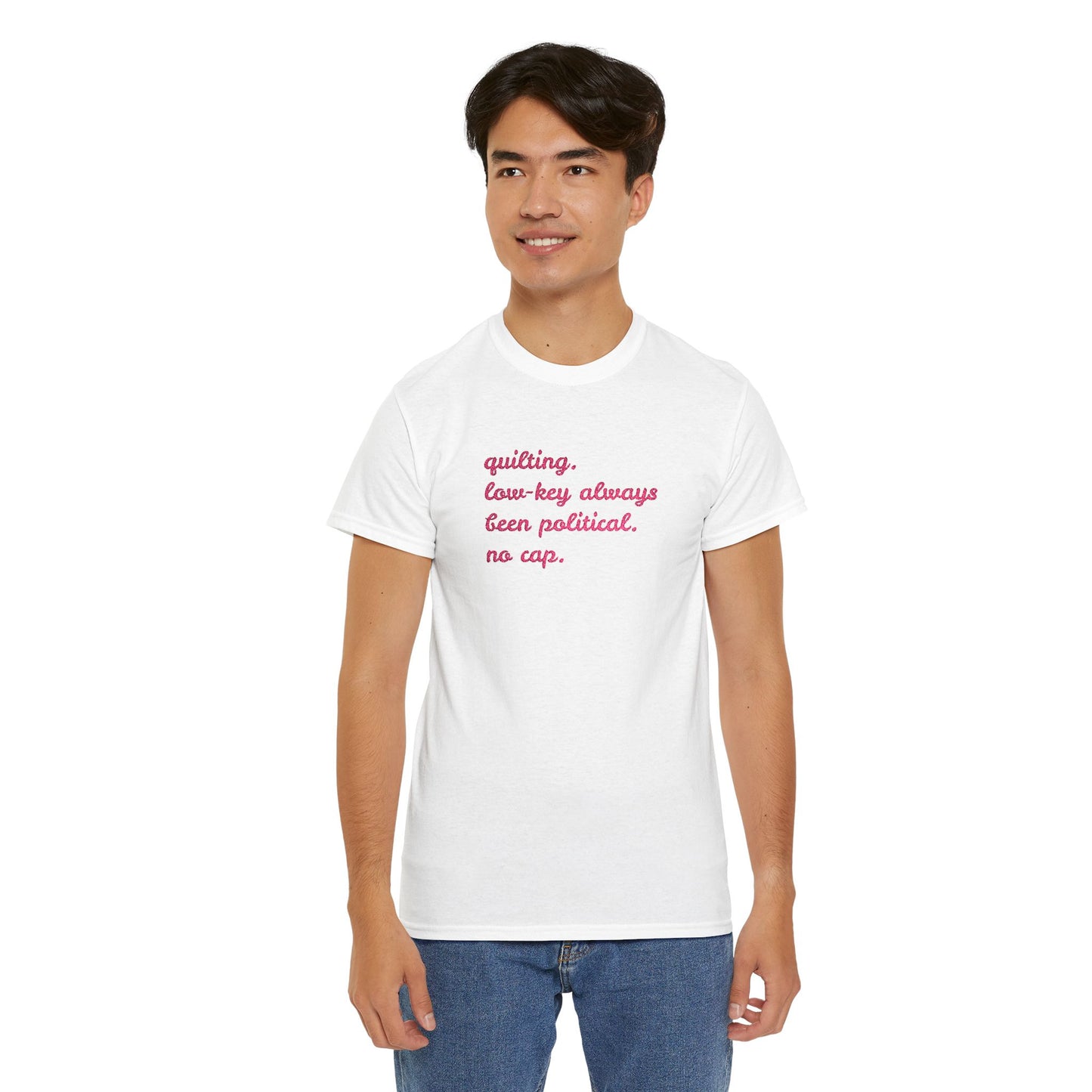Low-key Political Embroidered Unisex T-Shirt