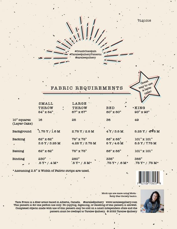 Crumb Coat PRINTED Pattern PLUS PIN!