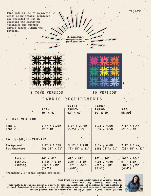 Club Soda PDF Pattern