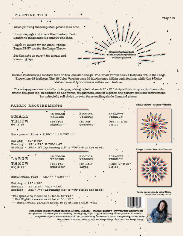 Cosmic Feathers PDF Pattern