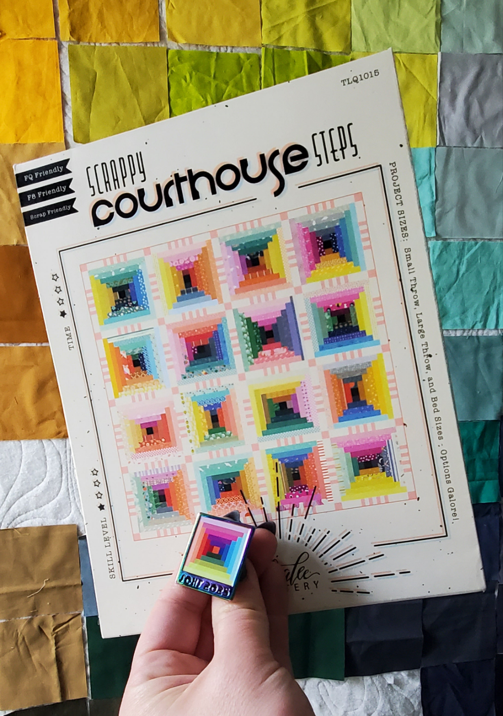 Scrappy Courthouse Steps PRINTED Pattern with PIN!