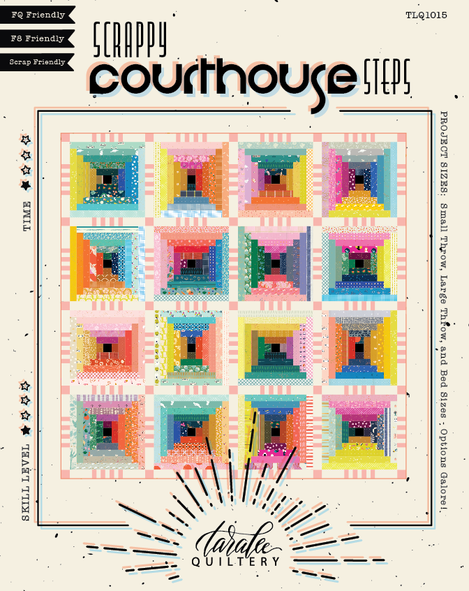 Scrappy Courthouse Steps PRINTED Pattern with PIN!