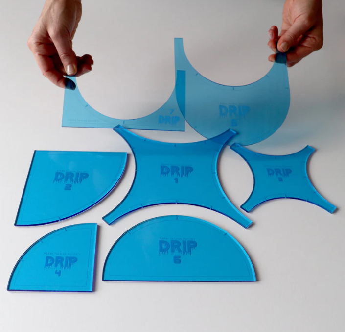 Drip PRINTED Pattern with Acrylic Templates