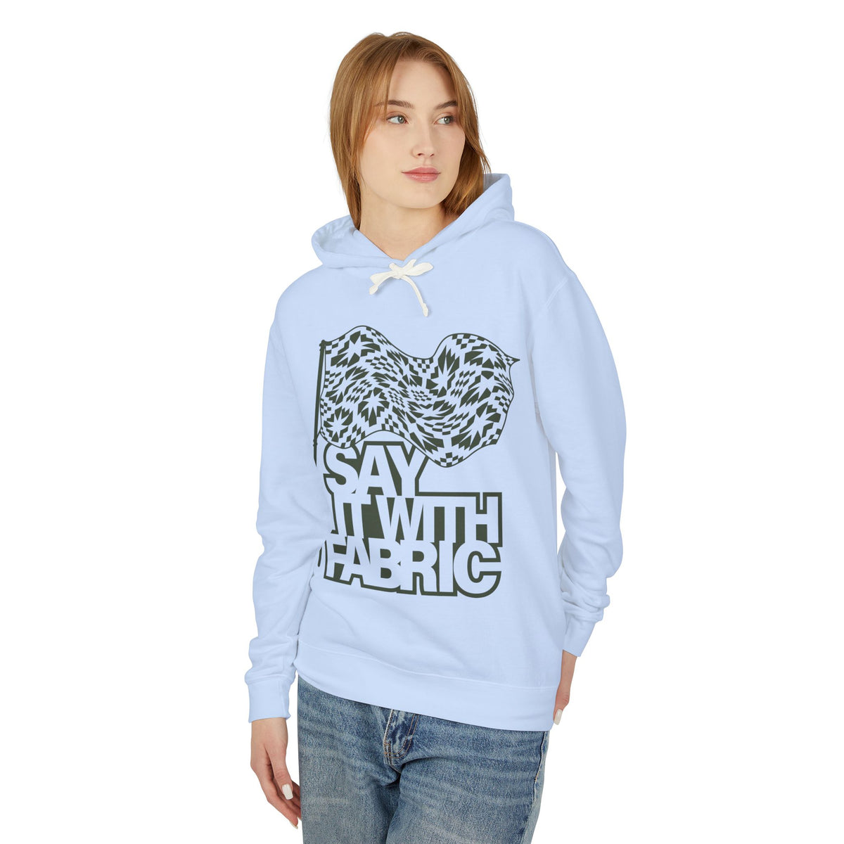 Say It With Fabric Hoodie (Various Colors with Green)
