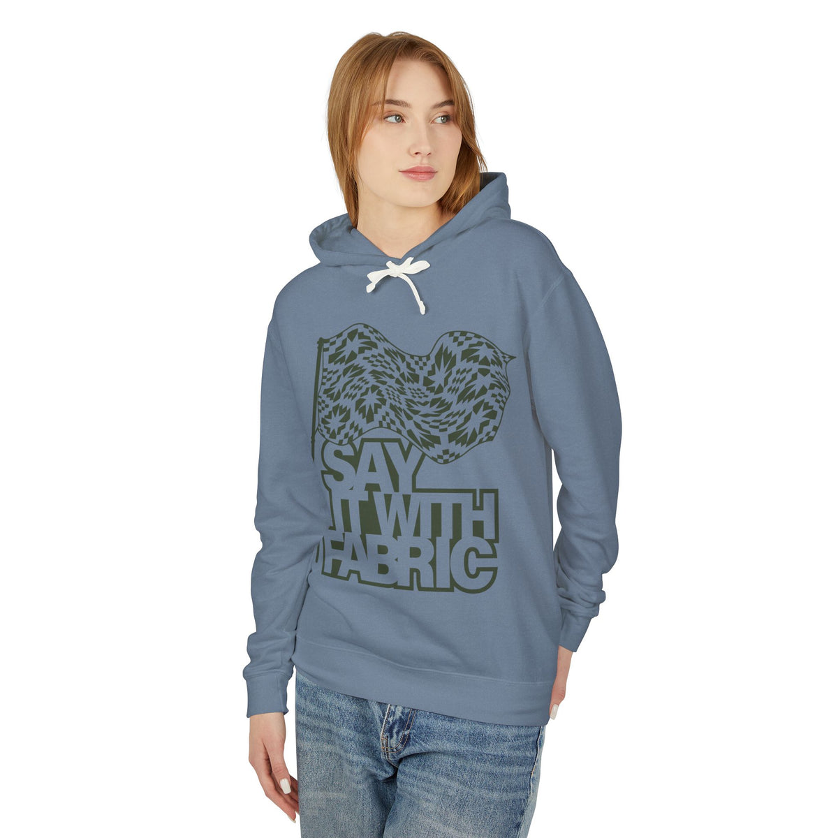 Say It With Fabric Hoodie (Various Colors with Green)