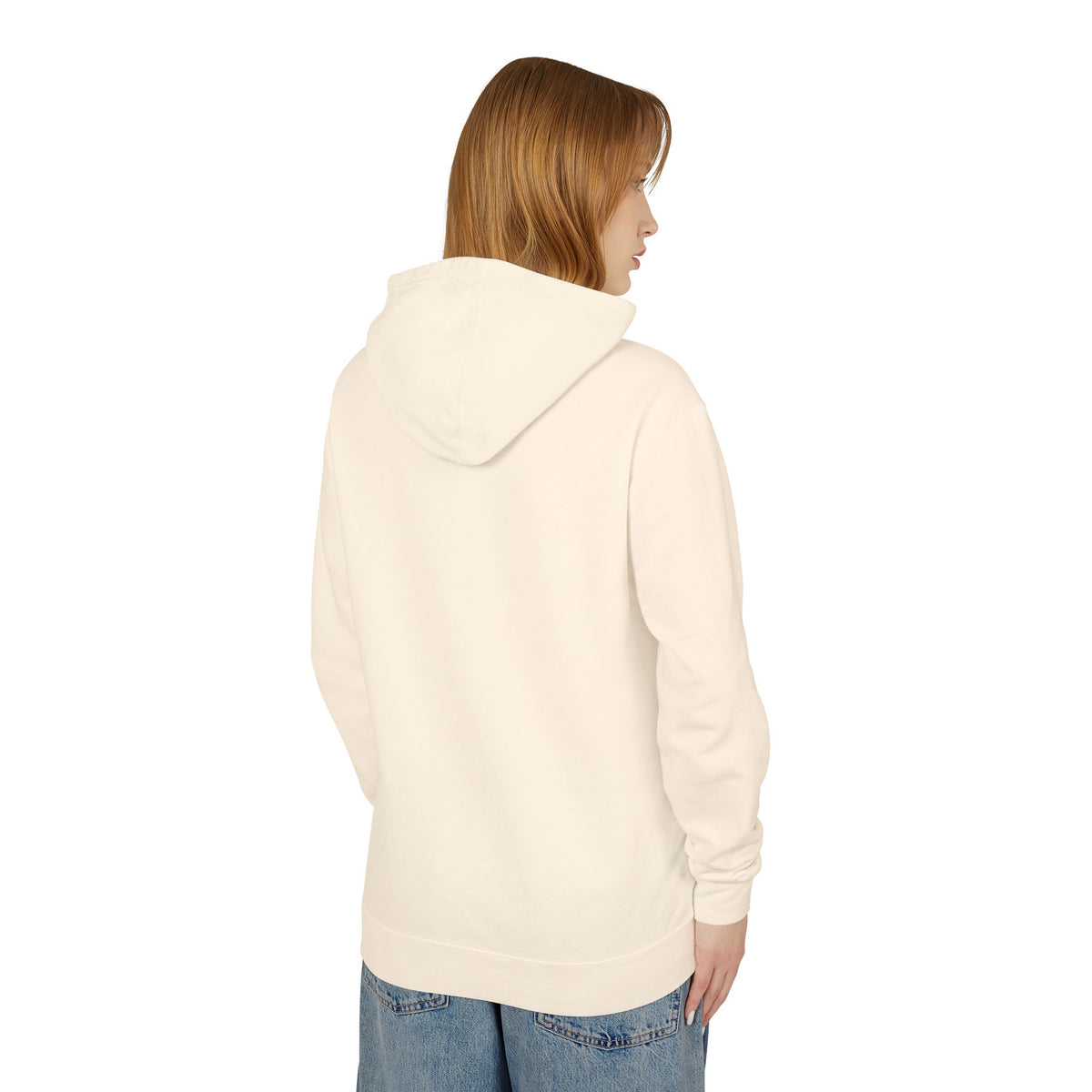 Say It With Fabric Hoodie (Cream with Blue)