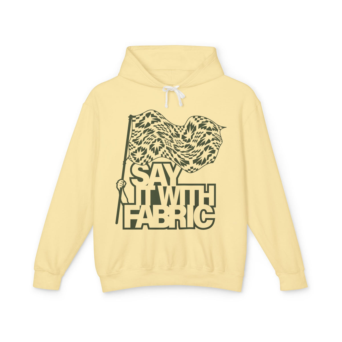 Say It With Fabric Hoodie (Various Colors with Green)