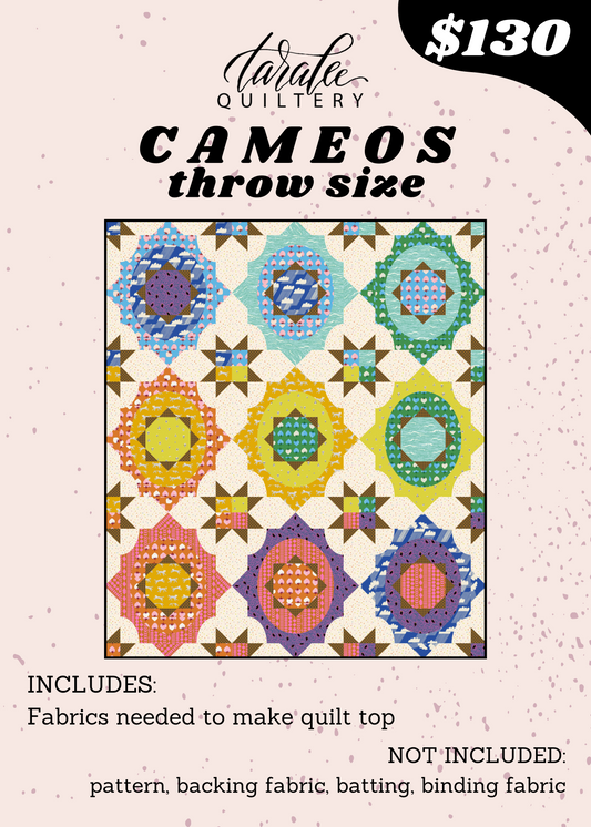 Cameos Kit - Throw Size (White with Multi Stars Background)