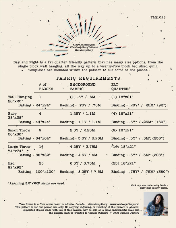 Day & Night PDF Pattern