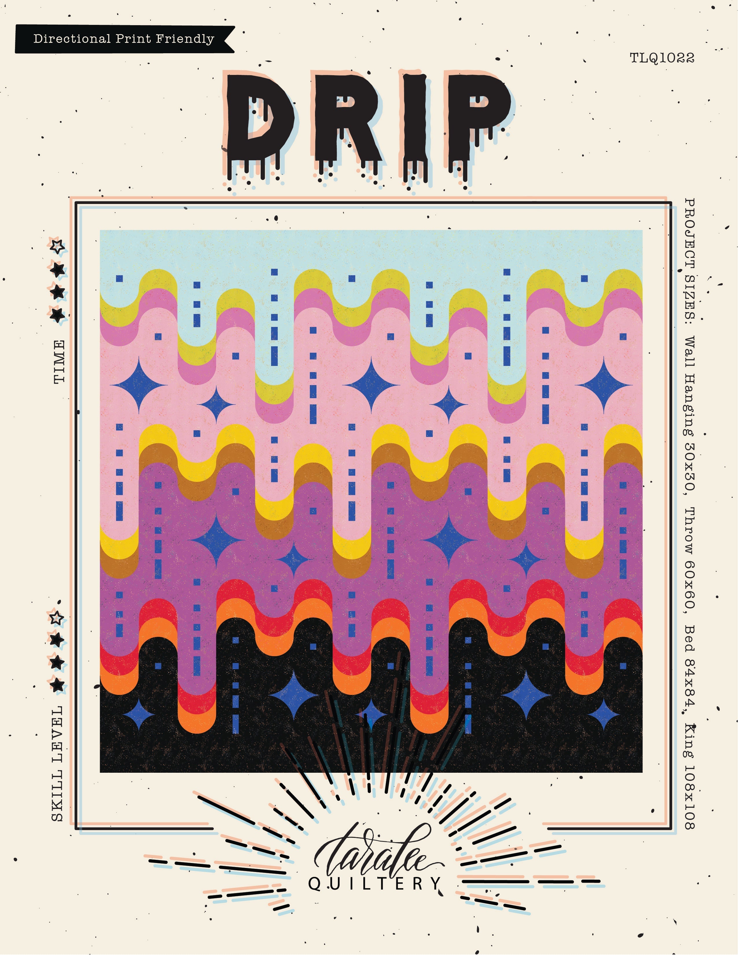 Drip PRINTED Pattern – Taralee Quiltery