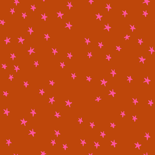Starry Yardage - Cayenne
