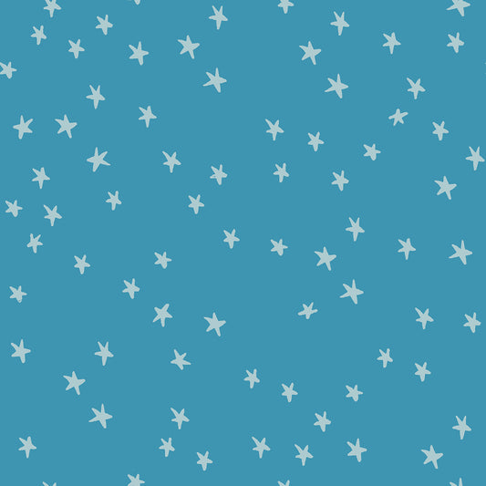 Starry Yardage - Vintage Blue