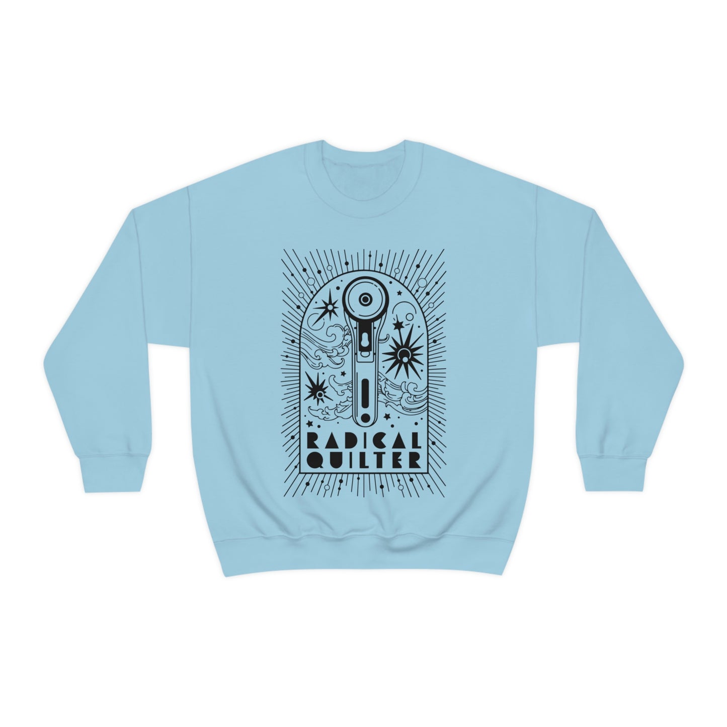 Radical Quilter Crewneck Sweatshirt (Black Design)