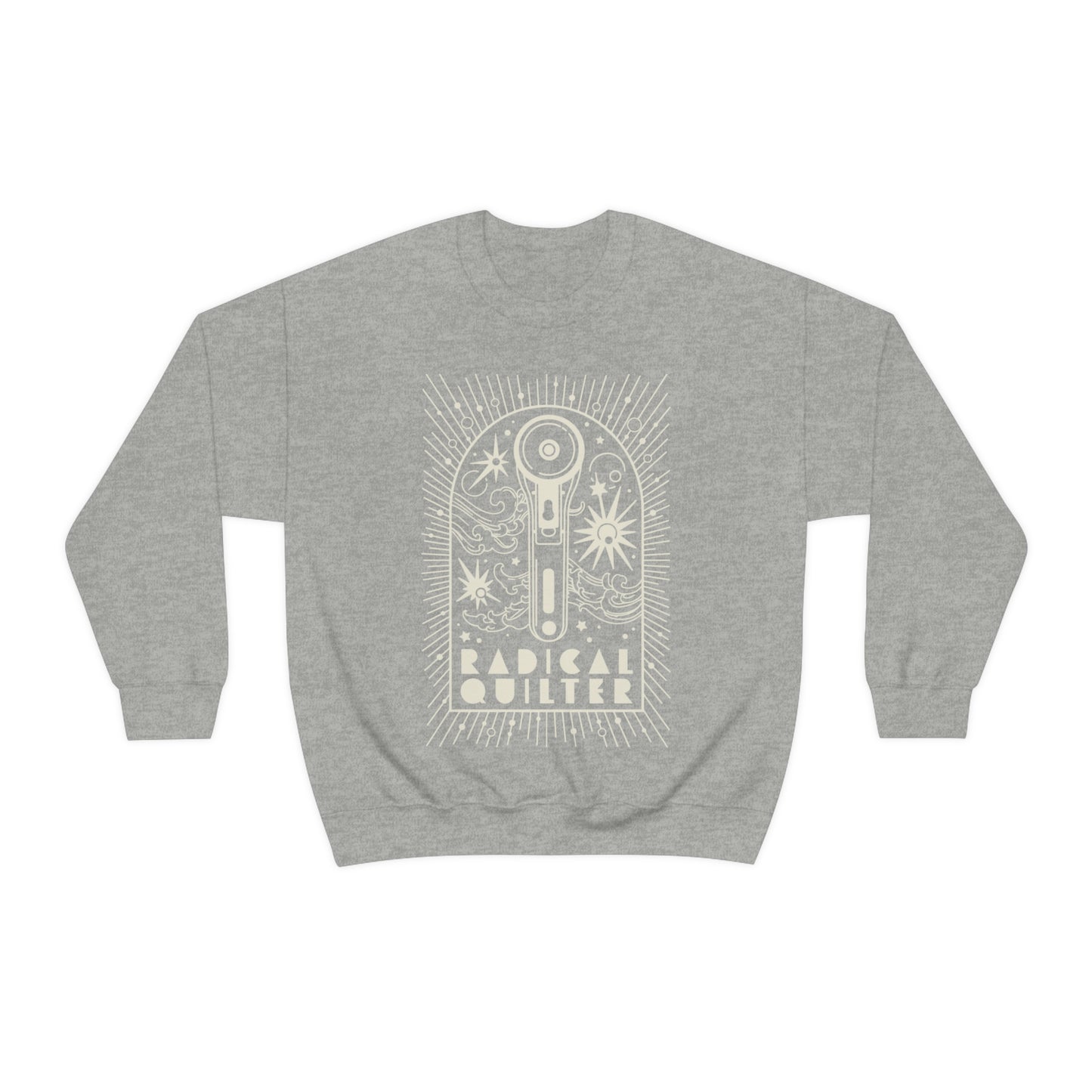 Radical Quilter Crewneck Sweatshirt (Cream Design)